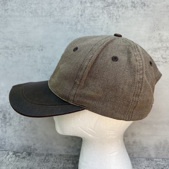 VTG Mickey Mouse Nike Golf Hat Leather Brim Adjustable Baseball Cap Tan & Brown - Picture 2 of 7